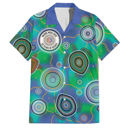 NAIDOC 50 Years of Deadly Hawaiian Shirt Sea Turtle Aboriginal Dot Art