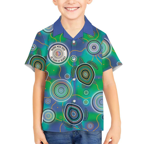 NAIDOC 50 Years of Deadly Hawaiian Shirt Sea Turtle Aboriginal Dot Art