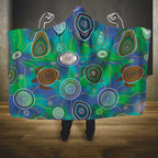 NAIDOC 50 Years of Deadly Hooded Blanket Sea Turtle Aboriginal Dot Art