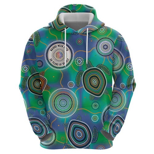 NAIDOC 50 Years of Deadly Hoodie Sea Turtle Aboriginal Dot Art