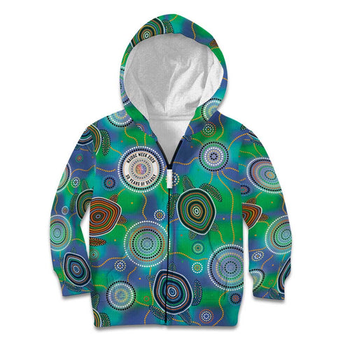 NAIDOC 50 Years of Deadly Kid Hoodie Sea Turtle Aboriginal Dot Art