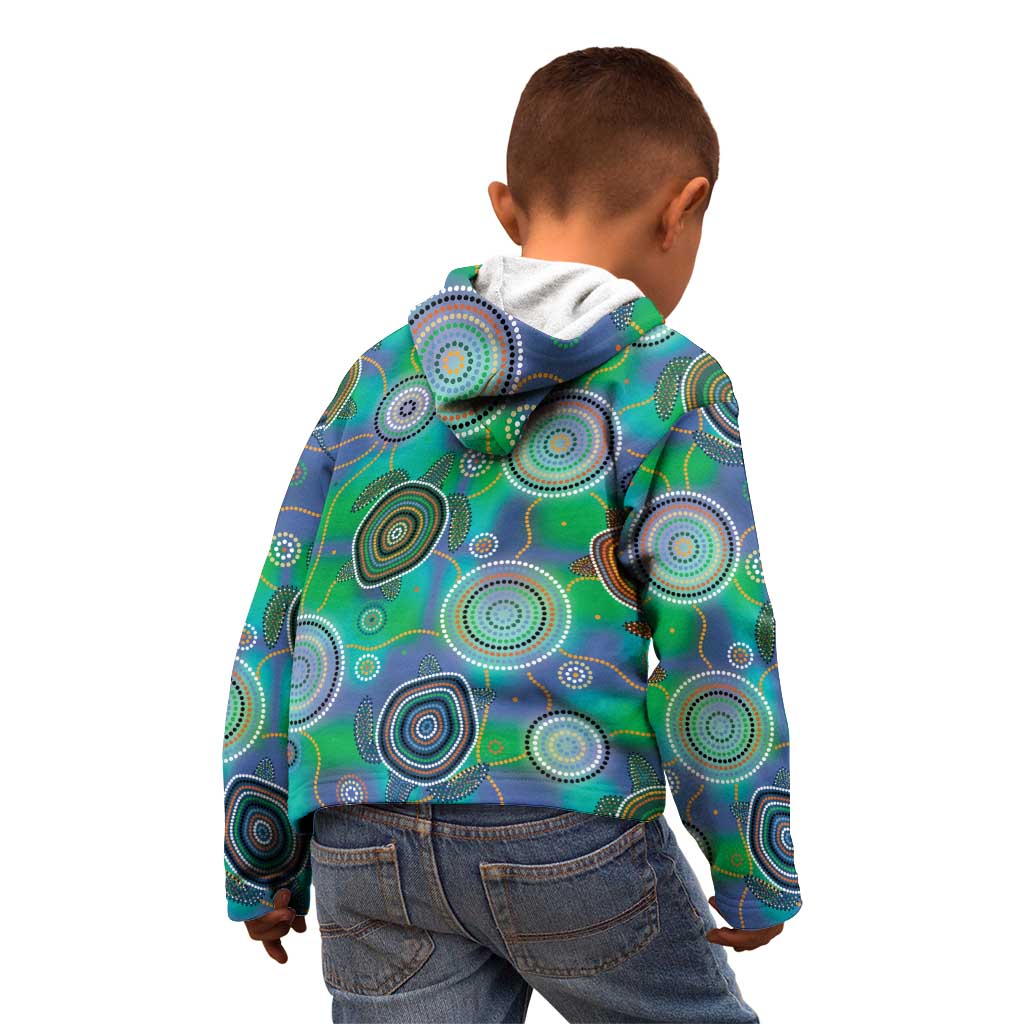 NAIDOC 50 Years of Deadly Kid Hoodie Sea Turtle Aboriginal Dot Art