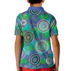 NAIDOC 50 Years of Deadly Kid Polo Shirt Sea Turtle Aboriginal Dot Art