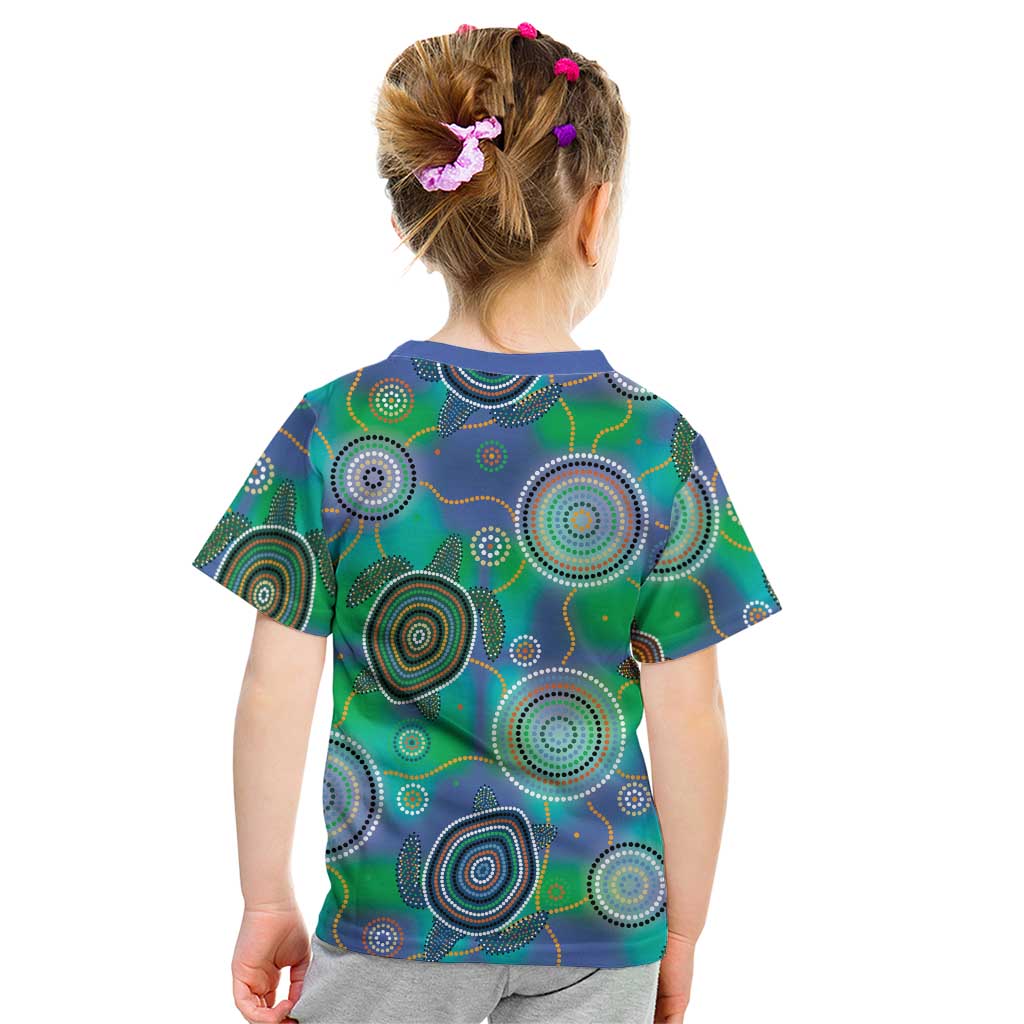 NAIDOC 50 Years of Deadly Kid T Shirt Sea Turtle Aboriginal Dot Art