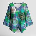 NAIDOC 50 Years of Deadly Kimono Sleeve Blouse Sea Turtle Aboriginal Dot Art