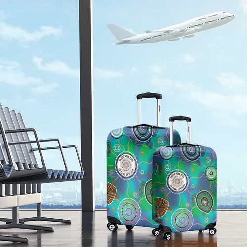 NAIDOC 50 Years of Deadly Luggage Cover Sea Turtle Aboriginal Dot Art