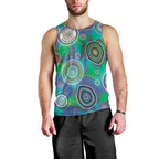 NAIDOC 50 Years of Deadly Men Tank Top Sea Turtle Aboriginal Dot Art