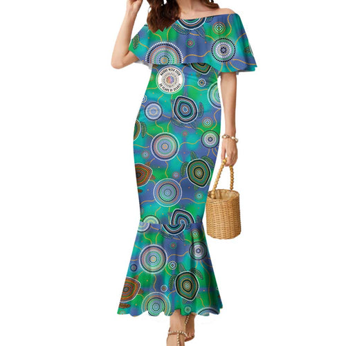NAIDOC 50 Years of Deadly Mermaid Dress Sea Turtle Aboriginal Dot Art