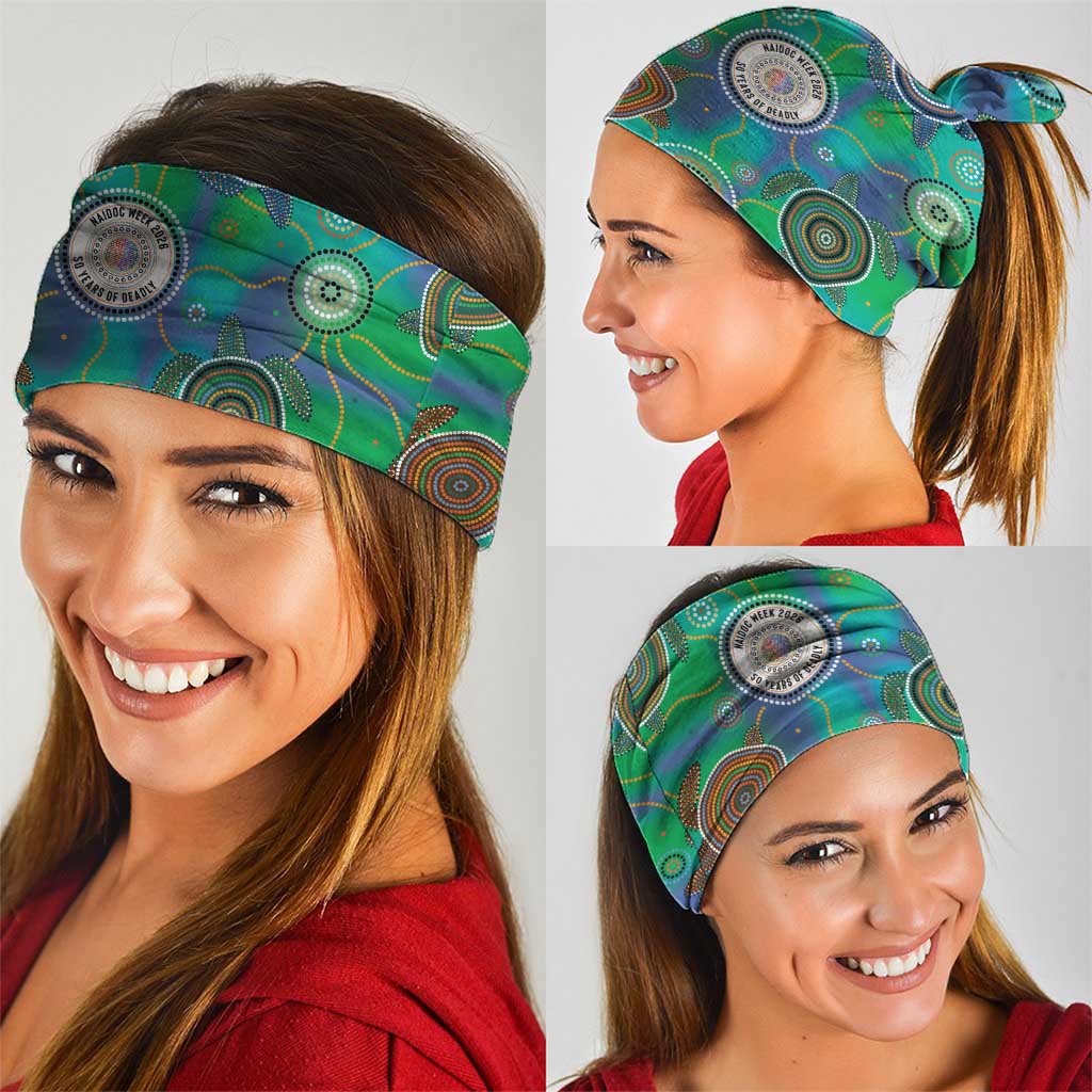 NAIDOC 50 Years of Deadly Neck Gaiter Sea Turtle Aboriginal Dot Art