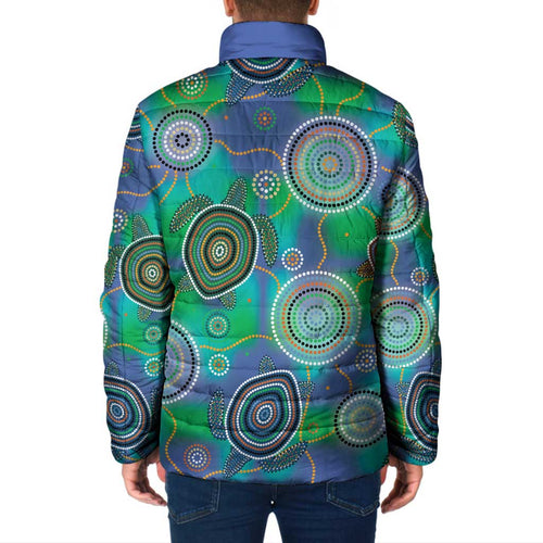 NAIDOC 50 Years of Deadly Padded Jacket Sea Turtle Aboriginal Dot Art