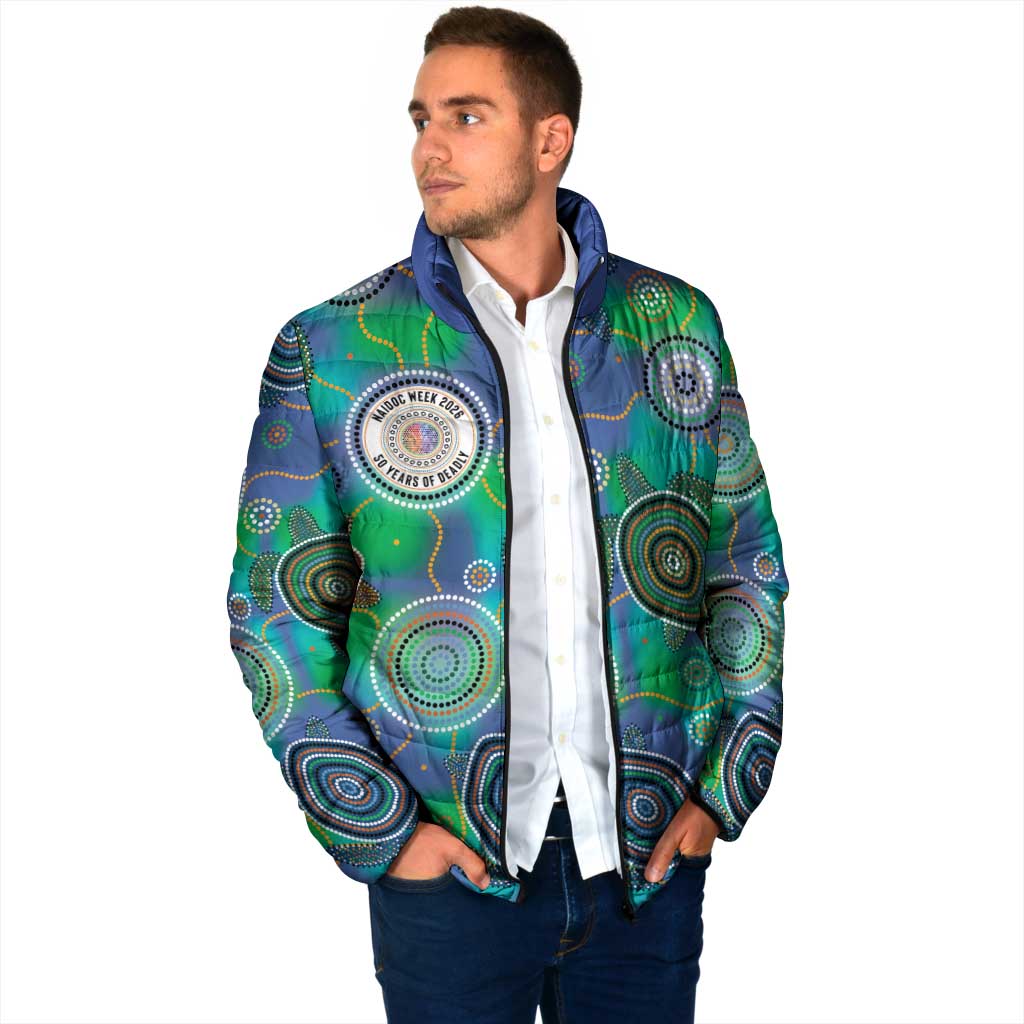 NAIDOC 50 Years of Deadly Padded Jacket Sea Turtle Aboriginal Dot Art