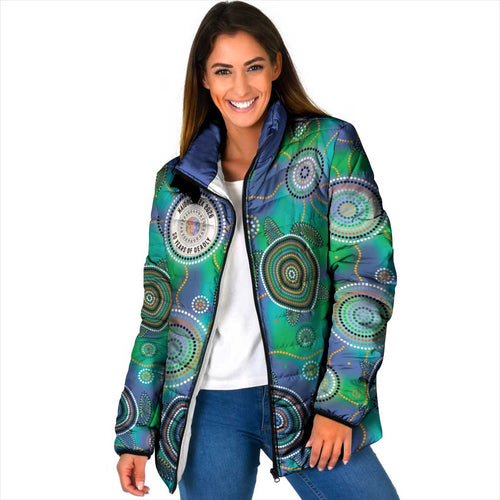 NAIDOC 50 Years of Deadly Padded Jacket Sea Turtle Aboriginal Dot Art