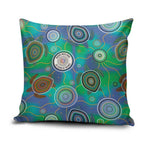 NAIDOC 50 Years of Deadly Pillow Cover Sea Turtle Aboriginal Dot Art