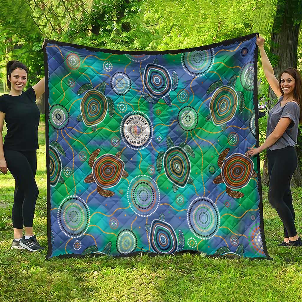 NAIDOC 50 Years of Deadly Quilt Sea Turtle Aboriginal Dot Art