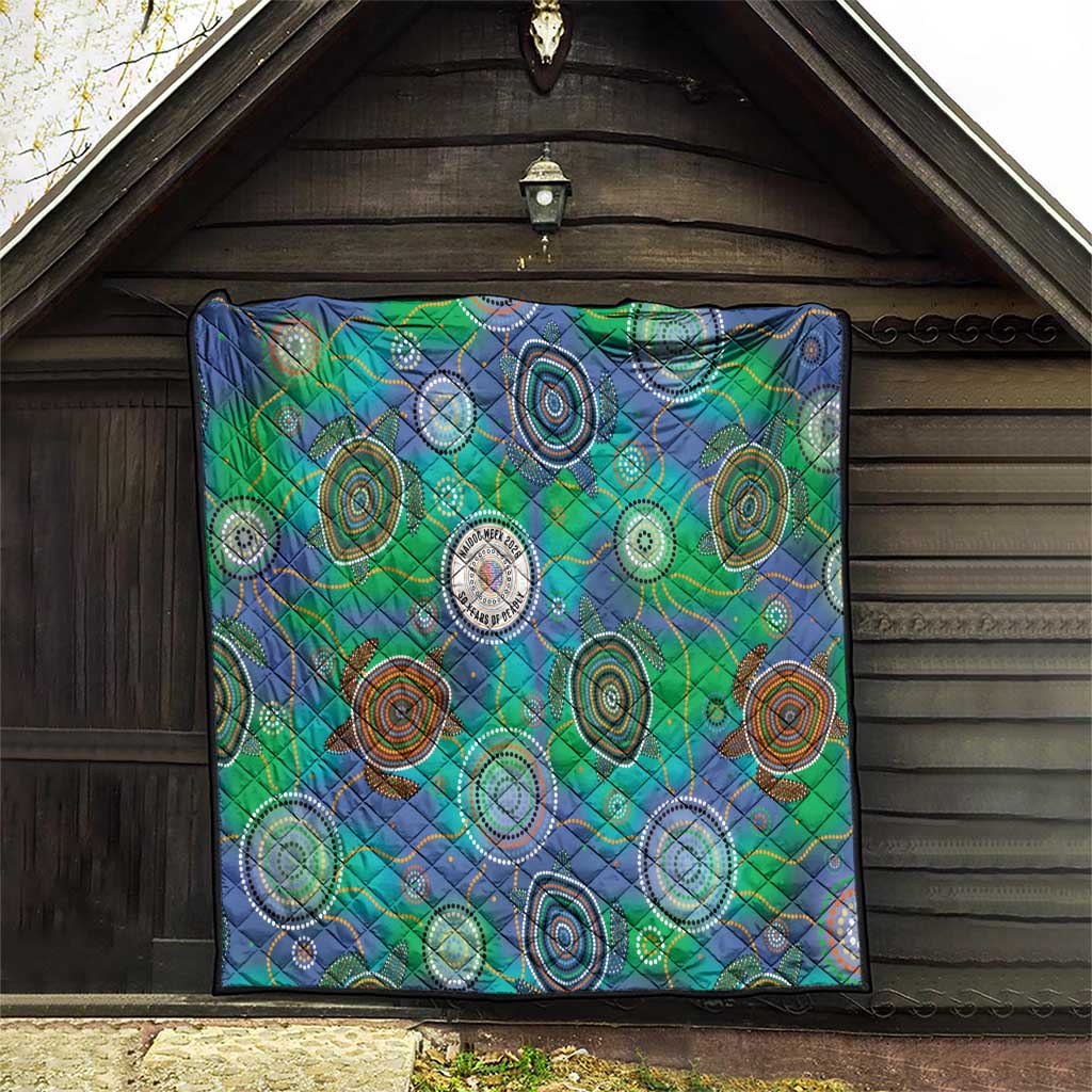 NAIDOC 50 Years of Deadly Quilt Sea Turtle Aboriginal Dot Art