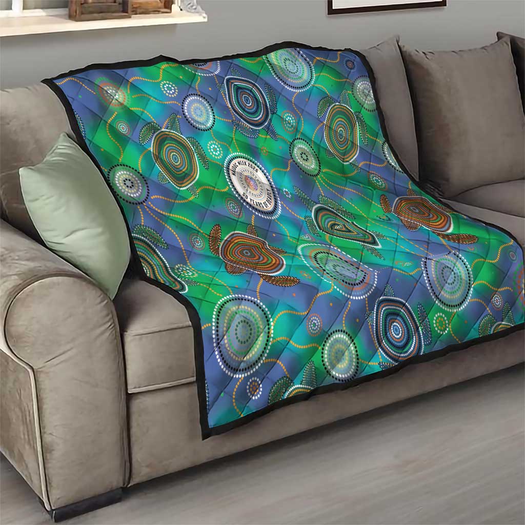 NAIDOC 50 Years of Deadly Quilt Sea Turtle Aboriginal Dot Art