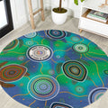 NAIDOC 50 Years of Deadly Round Carpet Sea Turtle Aboriginal Dot Art