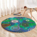 NAIDOC 50 Years of Deadly Round Carpet Sea Turtle Aboriginal Dot Art