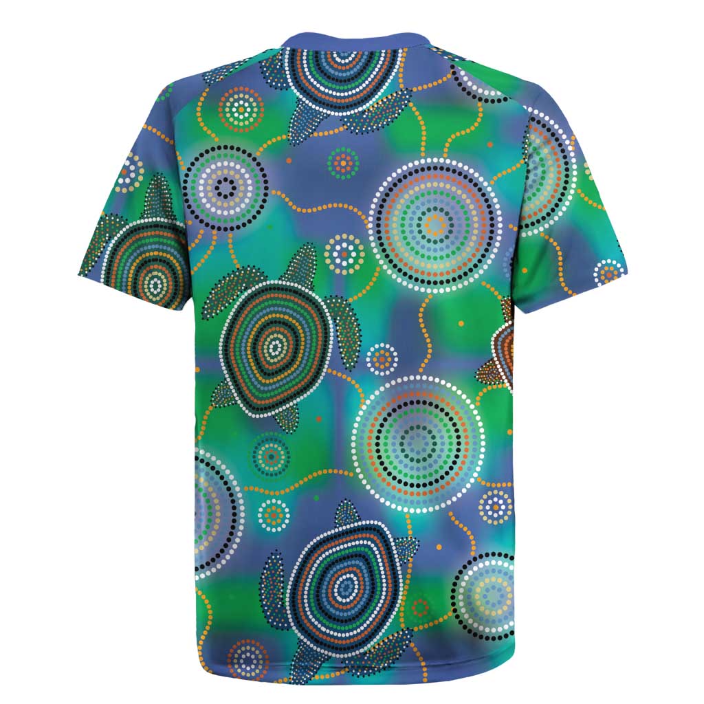 NAIDOC 50 Years of Deadly Rugby Jersey Sea Turtle Aboriginal Dot Art