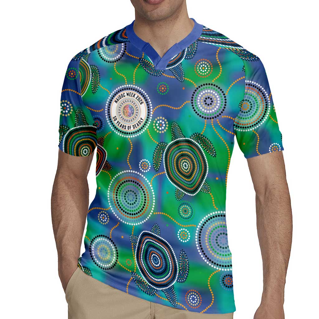 NAIDOC 50 Years of Deadly Rugby Jersey Sea Turtle Aboriginal Dot Art