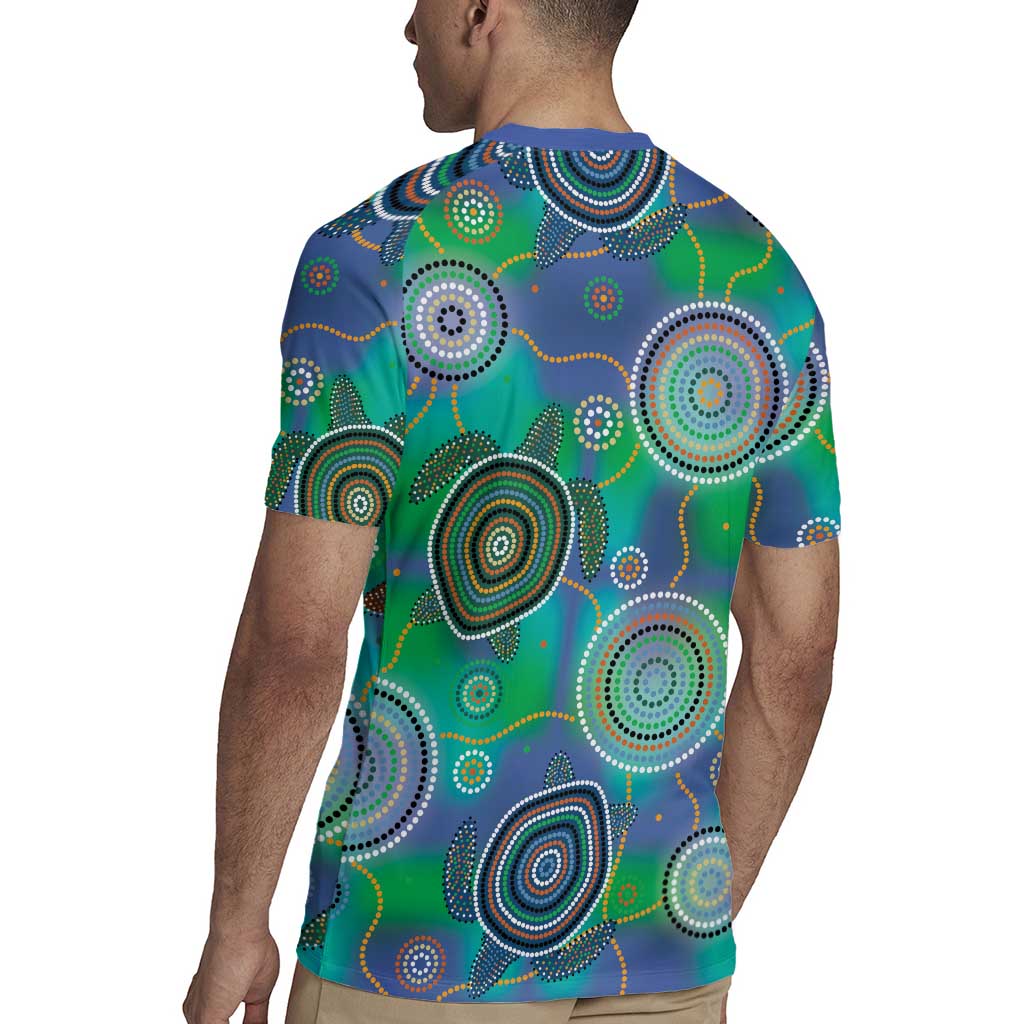 NAIDOC 50 Years of Deadly Rugby Jersey Sea Turtle Aboriginal Dot Art