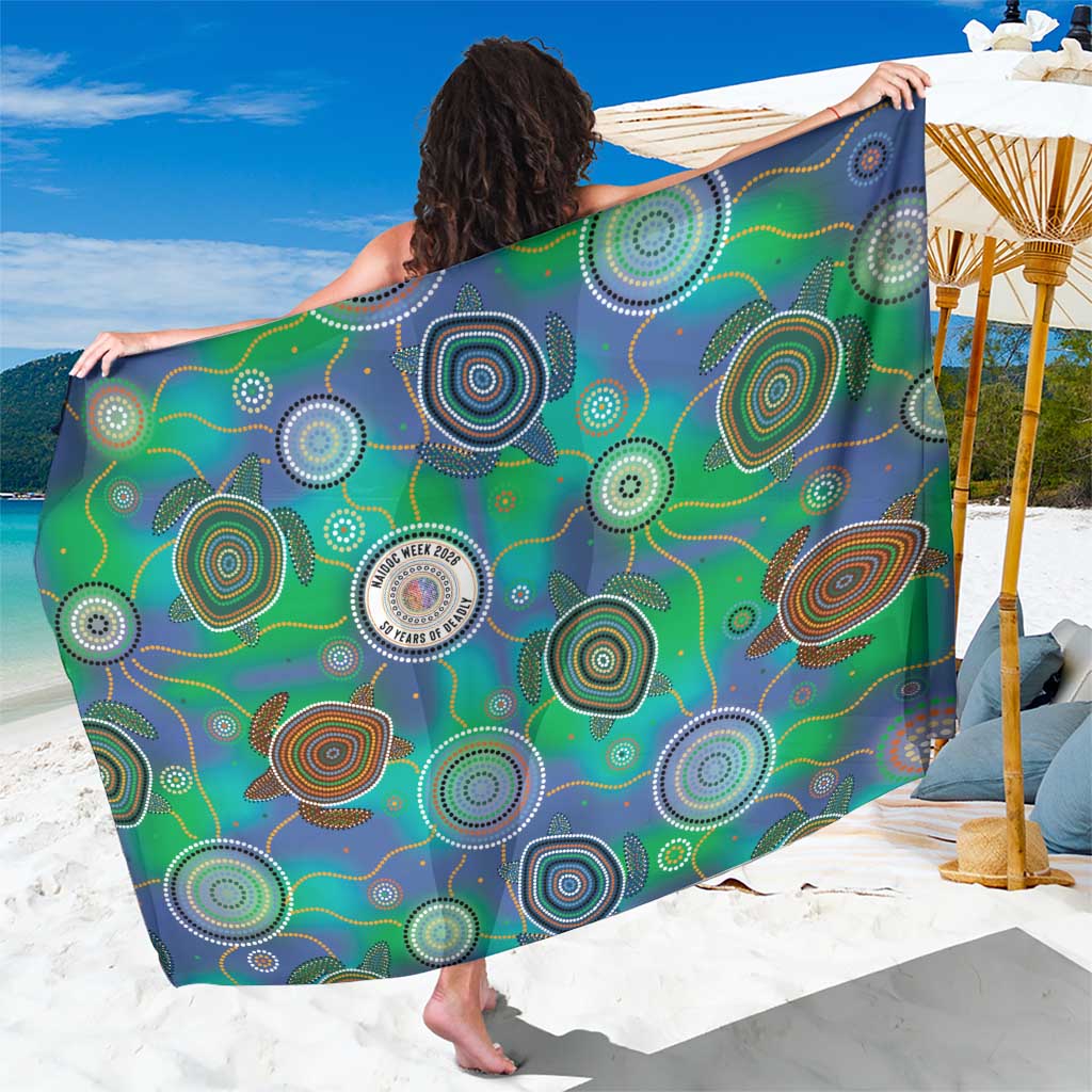 NAIDOC 50 Years of Deadly Sarong Sea Turtle Aboriginal Dot Art