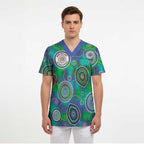NAIDOC 50 Years of Deadly Scrub Top Sea Turtle Aboriginal Dot Art