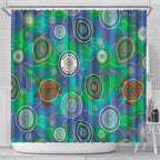 NAIDOC 50 Years of Deadly Shower Curtain Sea Turtle Aboriginal Dot Art