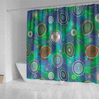NAIDOC 50 Years of Deadly Shower Curtain Sea Turtle Aboriginal Dot Art