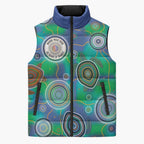 NAIDOC 50 Years of Deadly Sleeveless Puffer Jacket Sea Turtle Aboriginal Dot Art