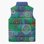 NAIDOC 50 Years of Deadly Sleeveless Puffer Jacket Sea Turtle Aboriginal Dot Art