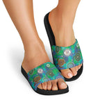 NAIDOC 50 Years of Deadly Slide Sandals Sea Turtle Aboriginal Dot Art