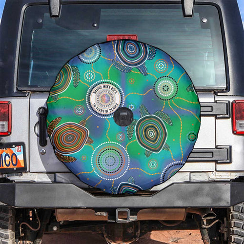 NAIDOC 50 Years of Deadly Spare Tire Cover Sea Turtle Aboriginal Dot Art