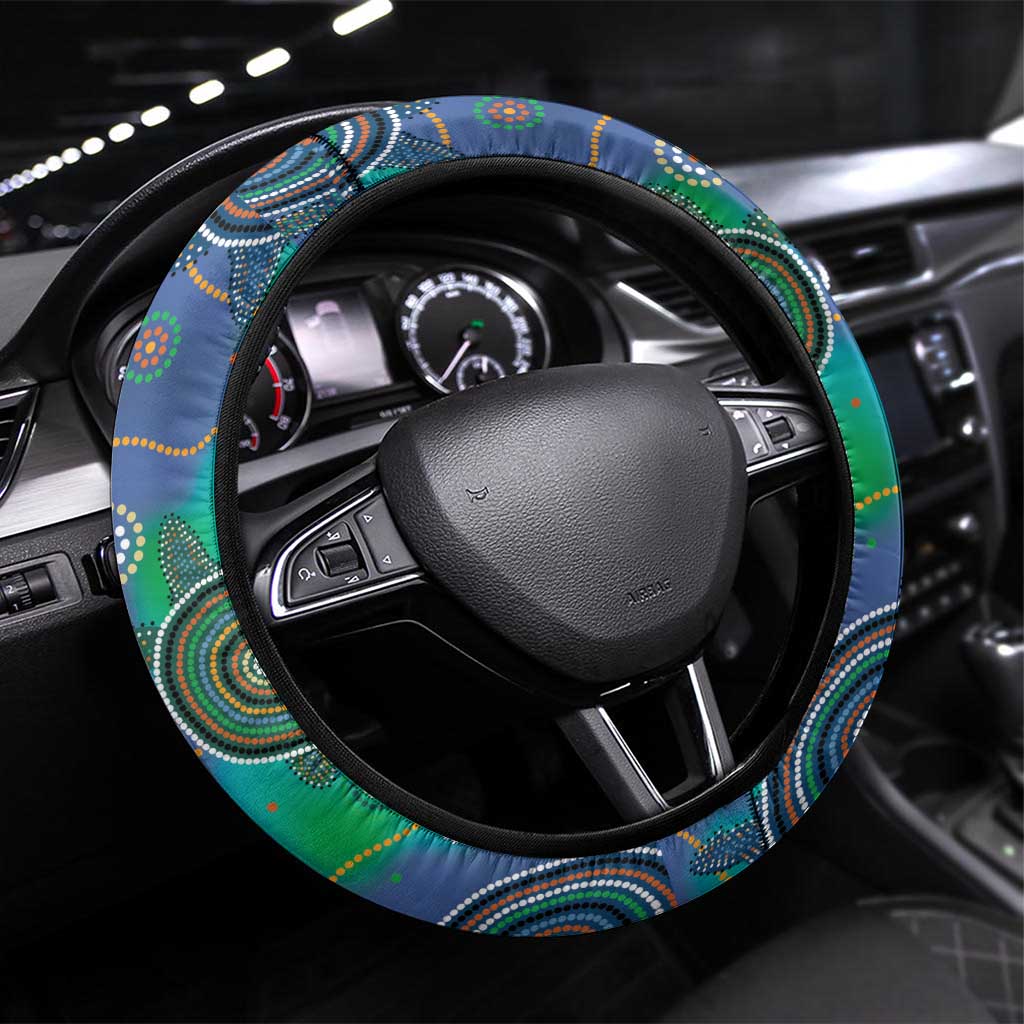 NAIDOC 50 Years of Deadly Steering Wheel Cover Sea Turtle Aboriginal Dot Art