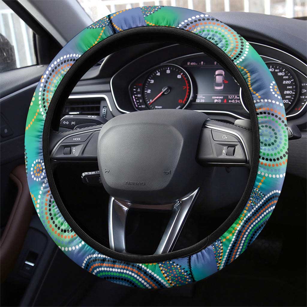 NAIDOC 50 Years of Deadly Steering Wheel Cover Sea Turtle Aboriginal Dot Art