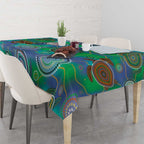 NAIDOC 50 Years of Deadly Tablecloth Sea Turtle Aboriginal Dot Art