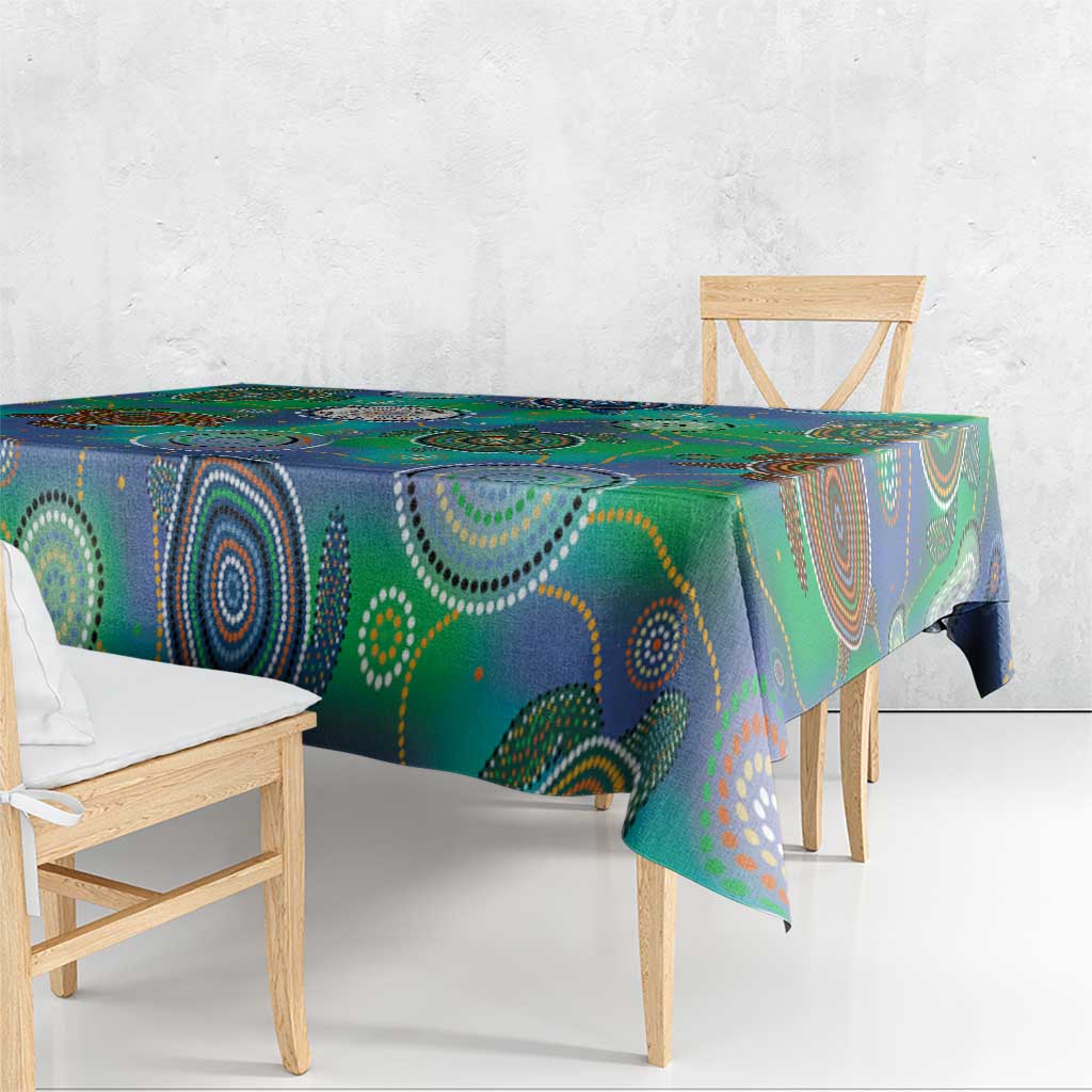 NAIDOC 50 Years of Deadly Tablecloth Sea Turtle Aboriginal Dot Art