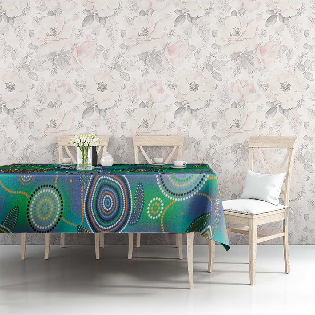 NAIDOC 50 Years of Deadly Tablecloth Sea Turtle Aboriginal Dot Art