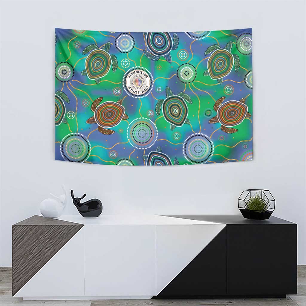 NAIDOC 50 Years of Deadly Tapestry Sea Turtle Aboriginal Dot Art