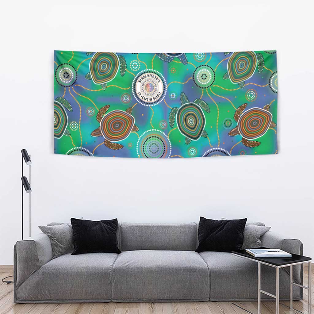 NAIDOC 50 Years of Deadly Tapestry Sea Turtle Aboriginal Dot Art