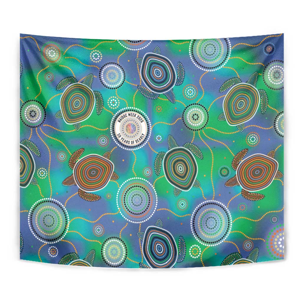 NAIDOC 50 Years of Deadly Tapestry Sea Turtle Aboriginal Dot Art