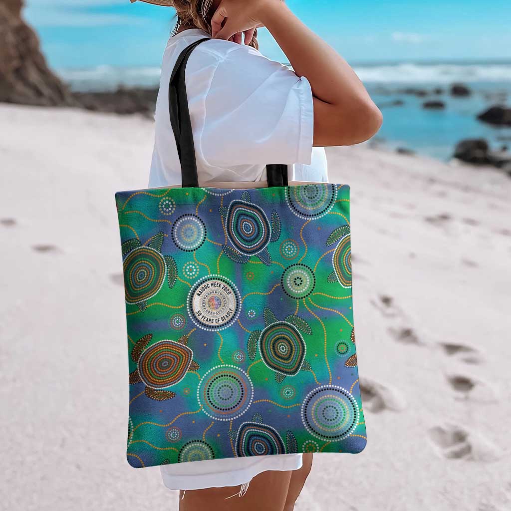 NAIDOC 50 Years of Deadly Tote Bag Sea Turtle Aboriginal Dot Art