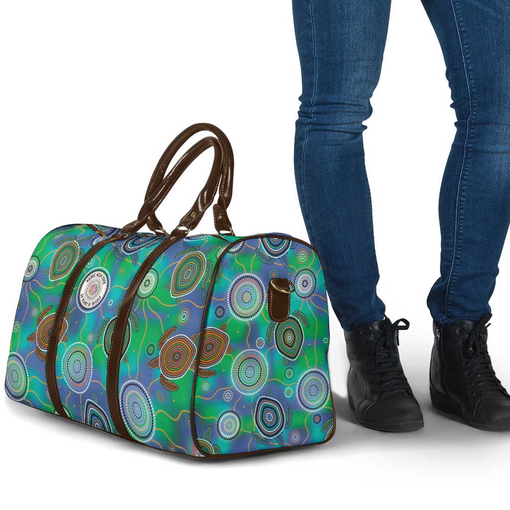 NAIDOC 50 Years of Deadly Travel Bag Sea Turtle Aboriginal Dot Art