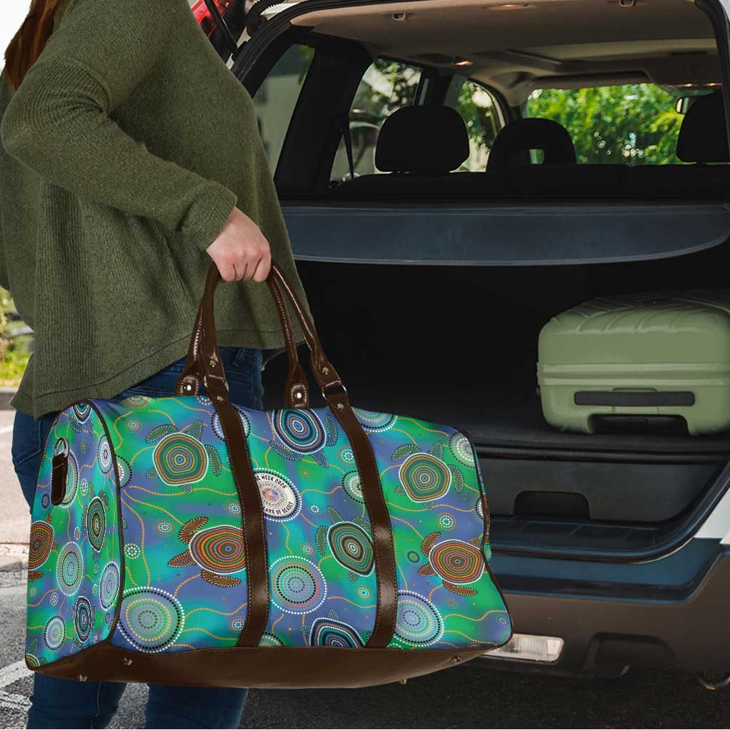 NAIDOC 50 Years of Deadly Travel Bag Sea Turtle Aboriginal Dot Art