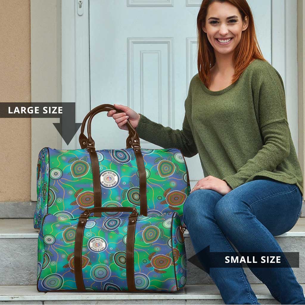 NAIDOC 50 Years of Deadly Travel Bag Sea Turtle Aboriginal Dot Art