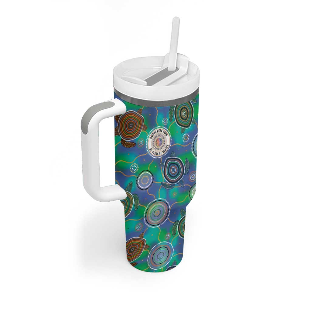 NAIDOC 50 Years of Deadly Tumbler With Handle Sea Turtle Aboriginal Dot Art