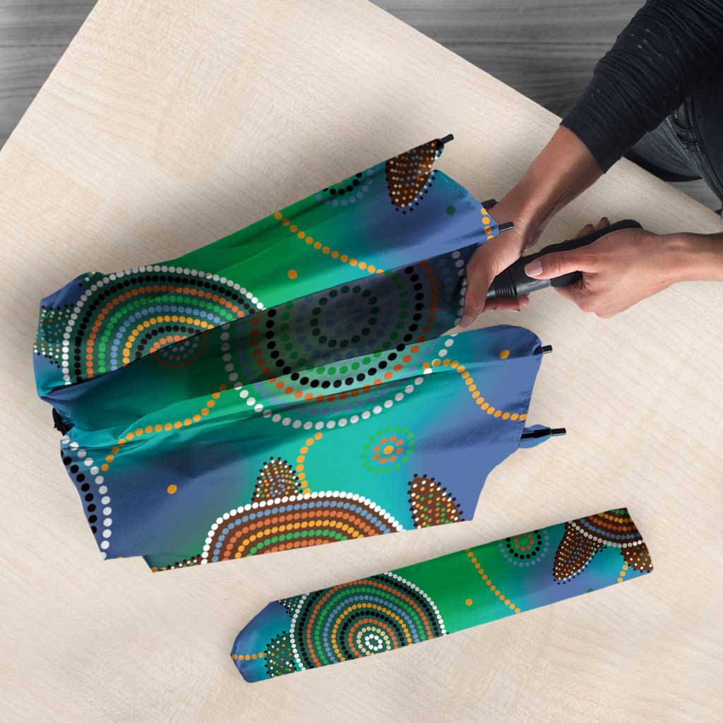 NAIDOC 50 Years of Deadly Umbrella Sea Turtle Aboriginal Dot Art