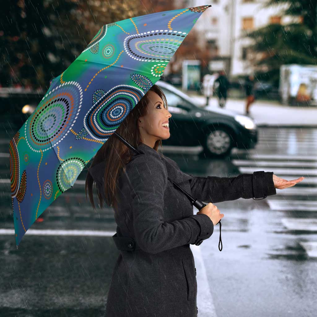 NAIDOC 50 Years of Deadly Umbrella Sea Turtle Aboriginal Dot Art