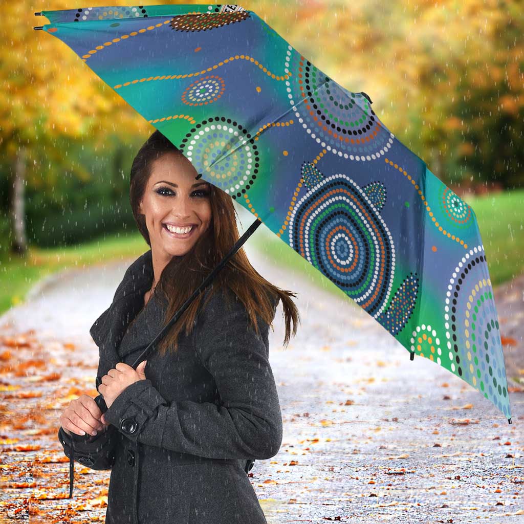 NAIDOC 50 Years of Deadly Umbrella Sea Turtle Aboriginal Dot Art