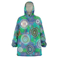 NAIDOC 50 Years of Deadly Wearable Blanket Hoodie Sea Turtle Aboriginal Dot Art